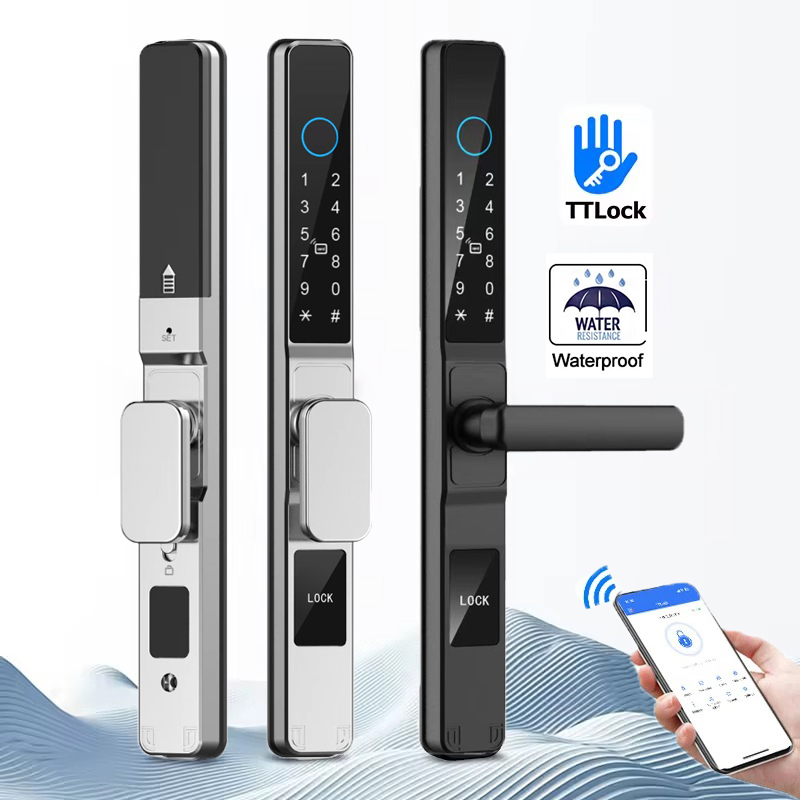 Glass Door Hinge - Waterproof Fingerprint Smart Lock TTLock Bluetooth