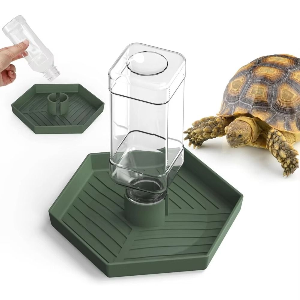 Water Dish Reptile - Turtle Food Bowl Anti-slip Reptiles Water