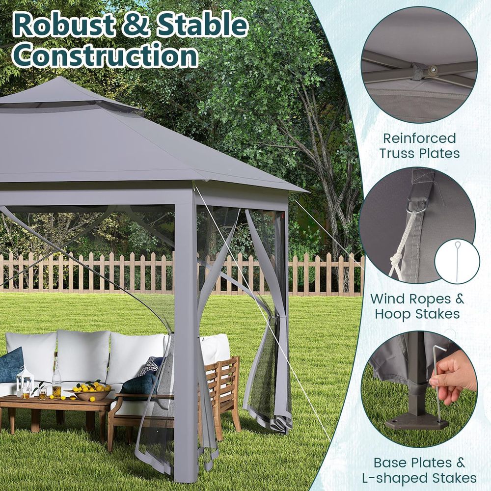 Screen Top Mesh - ft 11 ft Pop up Gazebo,