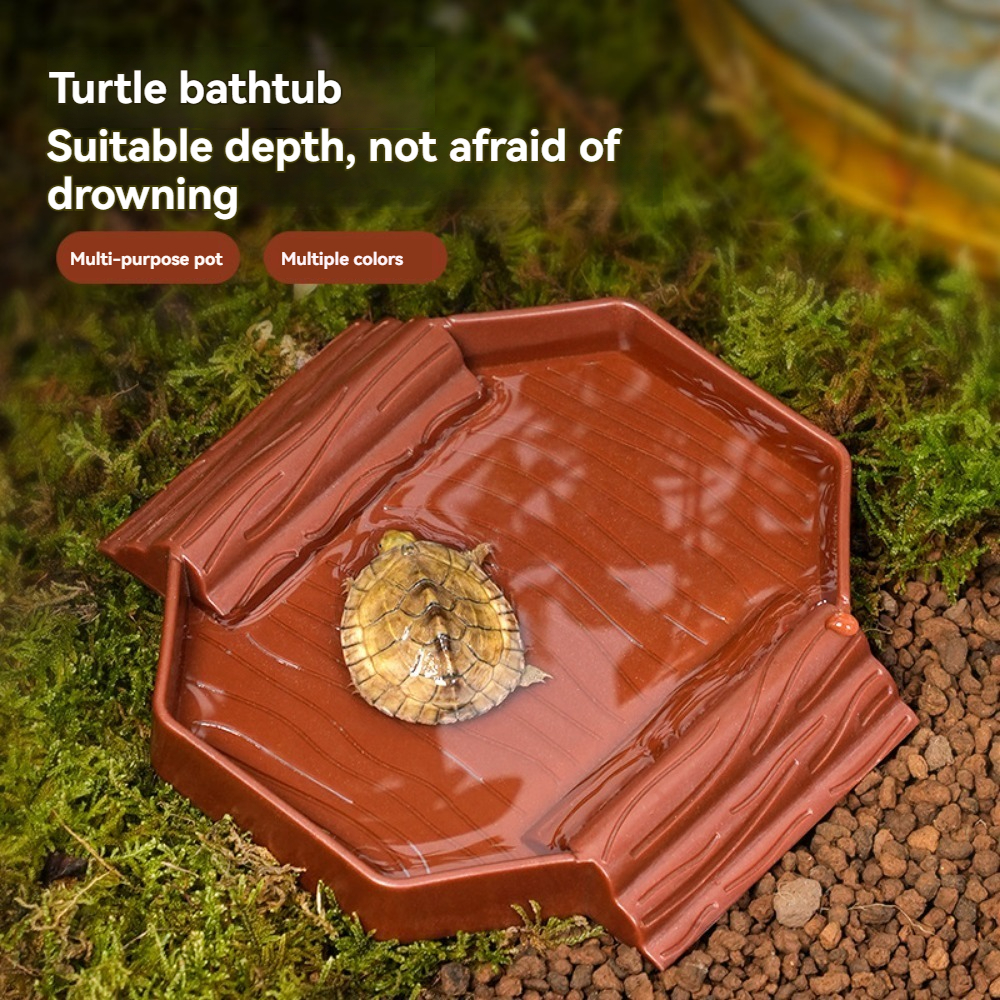 Yellow edge turtle bath basin  - Water Dish Reptile review and price