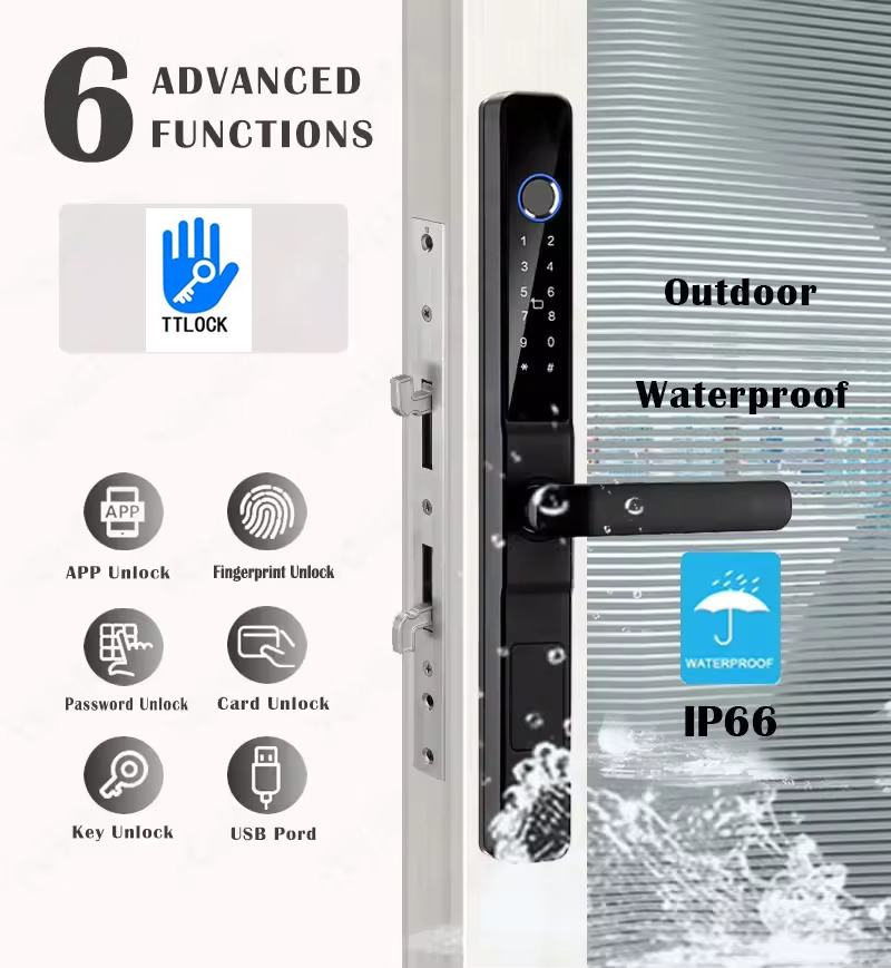 Waterproof Fingerprint Smart L - Glass Door Hinge review and price