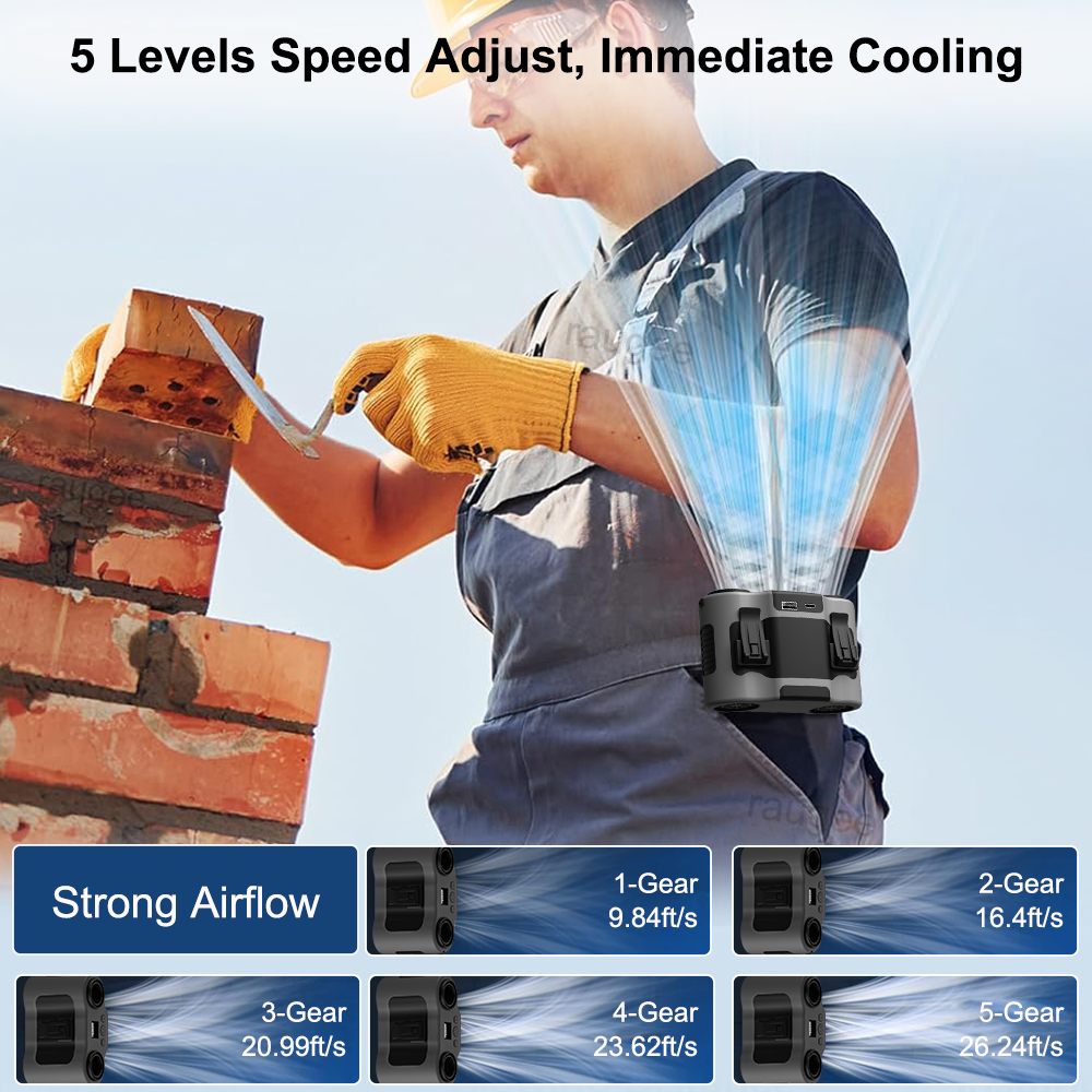 20000mAh Waist Fan Portable Ou - Timer Dual Outlet review and price