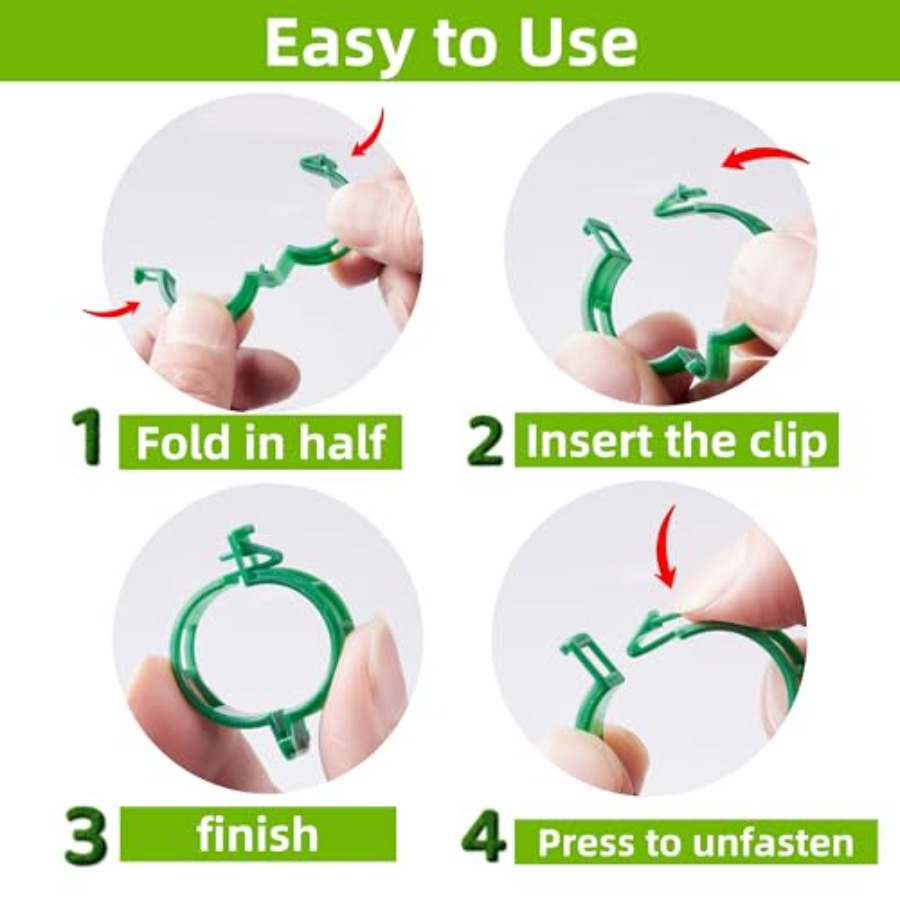 100 Pcs Plant Support Clips Pl - Vine Climbing Plastic review and price