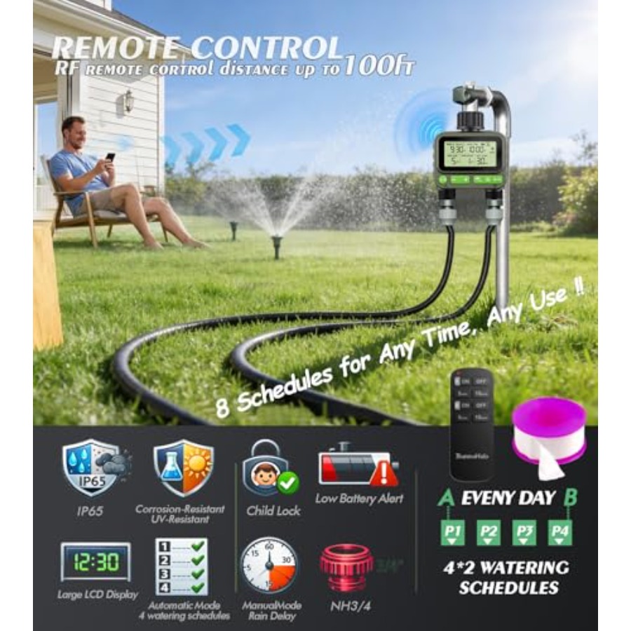 Smart Sprinkler Timer for Lawn - Timer Dual Outlet review and price