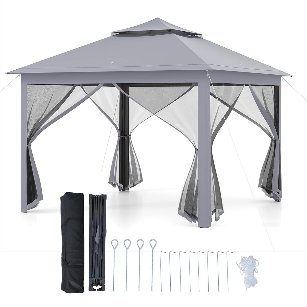 ft 11 ft Pop up Gazebo, Portab - Screen Top Mesh review and price