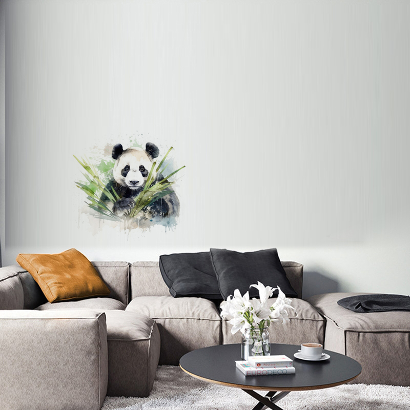 C76# Watercolor panda wall sti - Pvc Panel Background review and price