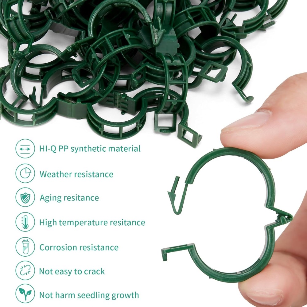 100 Pcs Plant Support Clips fo - Vine Climbing Plastic review and price