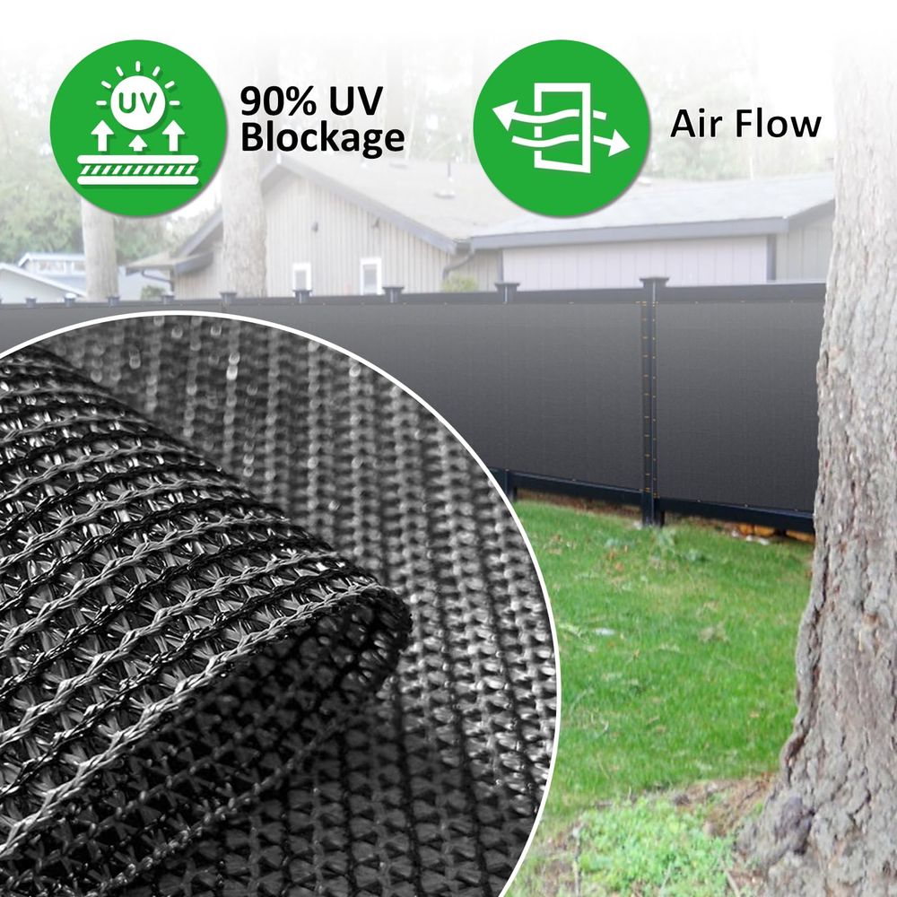 x 100ft Black Privacy Screen F - Screen Top Mesh review and price